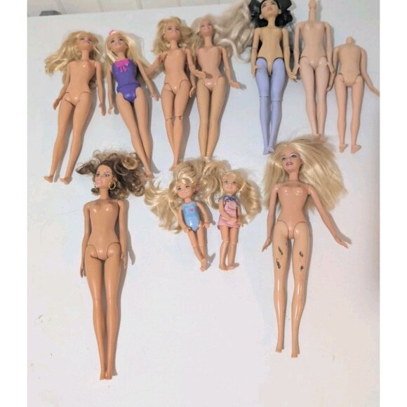 bundle 9 Mattel Barbie Dolls Bundle various plus 2 bodies AS IS Read - Picture 3 of 13